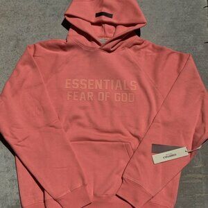 Coral Hoodie Essentials Fear Of Gods XS to XL Authentic